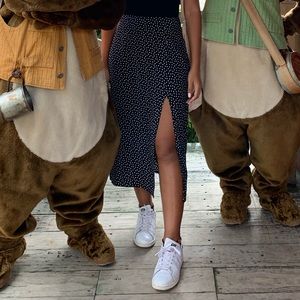 Abercrombie polka dot midi skirt